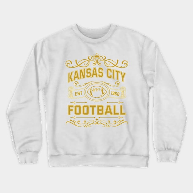 Vintage Kansas City Football Crewneck Sweatshirt by carlesclan